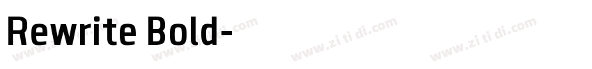 Rewrite Bold字体转换